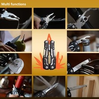 Pince multifonctionnelle en acier 14-en-1 Outil multiple Couteau de poche pliable en plastique pour le bricolage Application industrielle OEM Personnalisable