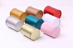 وعاء من القصدير مع غطاء, 75 × 110 منفذ المصنع عالي الجودة من معدن الذهب شمعة القصدير جرة مع غطاء - Product Image 5