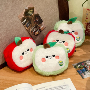 Monedero <span class=keywords><strong>de</strong></span> Manzana Verde Adorable, Bolsa <span class=keywords><strong>de</strong></span> Peluche Unisex para Tarjetas, Auriculares, Lápiz Labial, Artículos Varios, Colgante para Llavero, 11cm - Product Image 2