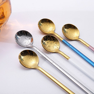 Cuillère tendance en acier inoxydable style Ins, cuillères créatives rondes pour glace et dessert, petite cuillère à melon et à fruits - Product Image 2