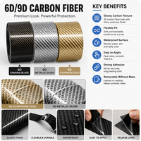Ruban adhésif en fibre de carbone imperméable pour la décoration de voitures, ordinateurs, caméras et vélos