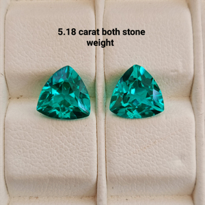 Piedra preciosa YAG cultivada en laboratorio, corte trillón, claridad brillante, facetada, calidad premium, para la fabricación de joyas artesanales. - Product Image 3