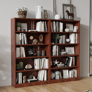Modern Wood Bookshelf 5 Shelf 60 Inches <b>Tall</b> Wide Bookcase for Living Room Bedroom Office <b>Storage</b> Display - Product Image 3