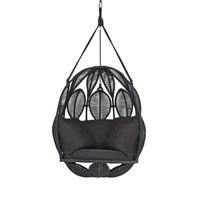 Fauteuil suspendu moderne en métal pour jardin, chaise œuf tressée en corde pour extérieur, mobilier de patio pour villa et parc