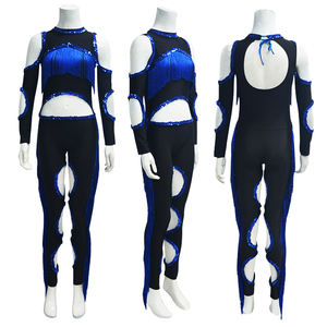 Oem Hip Hop Jazz Latin Bead Stage Leotards Unitard Performance Wear Rhinestone Dance Costumes <strong>Futuristic</strong> <strong>Clothing</strong> for Boy Men - Product Image 1