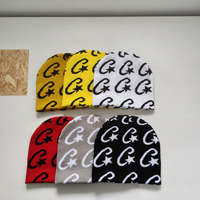 Bonnet en tricot jacquard Y2K personnalisé, respirant, chaud, pour l'extérieur, avec broderie 3D