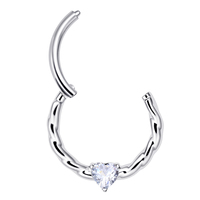 Bijou de piercing clicker classique en titane ASTM F136 Eternal Metal, délicat, unique, à segment articulé, pour fiançailles
