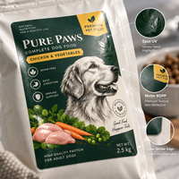 Étiquettes personnalisées pour emballages d'aliments pour animaux de compagnie, autocollants adhésifs BOPP résistants à l'eau et à l'huile pour sachets de nourriture pour chiens et chats