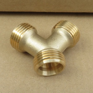 Raccord en cuivre à 6 points, fileté extérieur, unidirectionnel, double style, pour <span class=keywords><strong>lave</strong></span>-<span class=keywords><strong>vaisselle</strong></span>, raccord en <span class=keywords><strong>Y</strong></span>, raccord en T à trois voies, robinet de dérivation d'eau - Product Image 3