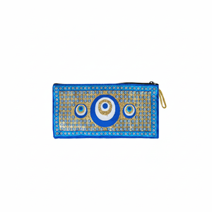 Evil Eye Designed Turkish Woven Tourist Souvenir Pencil Case - Product Image 2