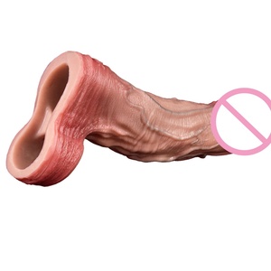 Realistic Silicone Penis Sleeve Extension <b>for</b> <b>Men</b> | Soft Stretchy Reusable Enhancer | Adult Sex <b>Toy</b> Factory Wholesale - Product Image 3