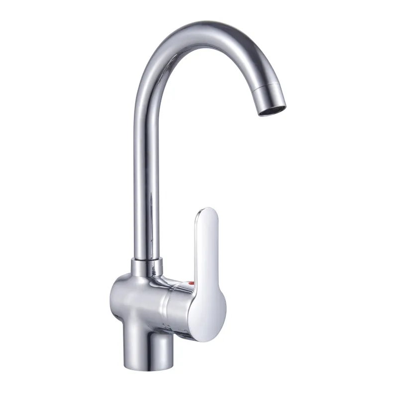 Zinc Alloy Three-way Cross 40 Flat Handle Stainless Steel Tube Faucet For Kitchen
