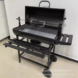 Bbq Grill Charcoal Outdoor Smoker 106x86x119cm With Rotisserie For 5 People - Product Image 2