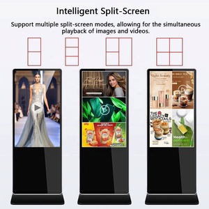 Écran publicitaire numérique <span class=keywords><strong>double</strong></span> face de 65 pouces avec <span class=keywords><strong>support</strong></span> de sol tactile, anti-reflet, compatible SDK pour la publicité en magasin - Product Image 3