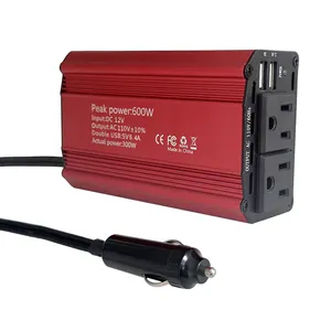 300 W Gleichstrom 12 V bis 110 V Wechselstrom-Akkuladegerät Auto-Stromwechselrichter mit 4,2 A Doppel-USB-Autostahlgeber