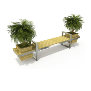 Banc de <span class=keywords><strong>jardinière</strong></span> deux en un personnalisé en usine banc long de parc en bois - Product Image 4