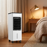 Refroidisseur d'air portable sur pied alimenté par courant alternatif avec deux réservoirs d'eau et télécommande, climatiseur pour la maison et le bureau