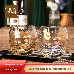 Sáng Tạo dứa Rượu Thủy Tinh bất thường trong suốt hình quả trứng gọng vàng thân thiện với môi thiết kế hiện đại bên sử dụng cốc rượu Whisky thủy tinh - Product Image 2