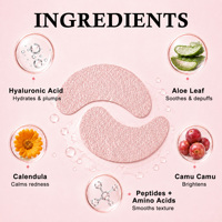 Patchs Contour des Yeux Personnalisés Effet Or Rose Apaisant à l'Aloès, Calendula, Camu-Camu et Peptides Éclaircissants