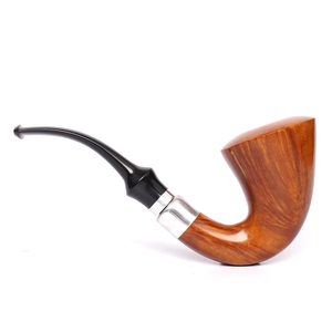 Pipe à fumer artisanale en bois de bruyère laqué, style italien, grande, courbée, classique, premium, portable, en bois de bruyère courbé - Product Image 4