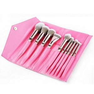 Set <span class=keywords><strong>de</strong></span> 10 Brochas <span class=keywords><strong>de</strong></span> <span class=keywords><strong>Maquillaje</strong></span> Profesionales Rosadas con Pelo Sintético Suave, Brochas <span class=keywords><strong>para</strong></span> Corrector Facial, Estuche <span class=keywords><strong>de</strong></span> Viaje, Etiqueta Privada, Bolsa Personalizada - Product Image 5