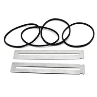 Protecteur de frettes de guitare en acier inoxydable, 2 pièces, tapis de protection de manche avec bandes en caoutchouc pour outil de réparation et de remplacement des frettes