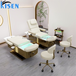 KISEN Three Functions Electric Shampoo <b>Bed</b> Beauty Salon Multi-functional Furniture Pedicure Chair Beauty <b>Bed</b> With 3 Motors - Product Image 3