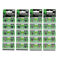 SCRCEO AG10 LR1130 L1131 Pile bouton 1.5V Piles primaires alcalines au lithium faciles à utiliser pour jouets
