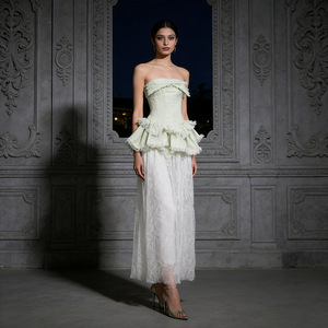 <span class=keywords><strong>Robe</strong></span> longue élégante sans bretelles avec <span class=keywords><strong>voile</strong></span> léger et dentelle, nouvelle collection 2026, <span class=keywords><strong>robe</strong></span> <span class=keywords><strong>de</strong></span> cérémonie haut <span class=keywords><strong>de</strong></span> gamme pour femme - Product Image 5