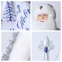 Nouvelle conception Père Noël Russe Bleu Blanc Dansant Musical Poupée Électrique Snegurochka Jouet SOTE Factory 1315B Nouveauté Russe