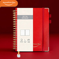 Cuaderno Personalizado A5 con Espiral, Tapa Dura de Cuero PU y PVC, Diario de Negocios para Empresas, Páginas Numeradas y Punteadas, 100 Hojas, con Esquinas Reforzadas