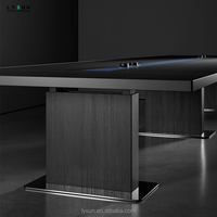 Table de conférence modulaire extensible moderne en bois MFC, durable, écologique et personnalisable pour bureau et télétravail – Vente en gros