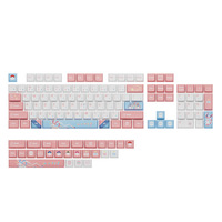 Eevee XDA Profile 130keys PBT Dye Sublimation Keycaps Set PBT Keycaps for Cherry Mx Mechanical Keyboard