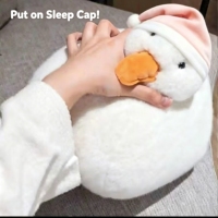 Peluche Canard Super Douce et Moelleuse Anti-Stress, Compagnon Réconfortant à Corps Rond, Jouet Apaisant pour l'Anxiété