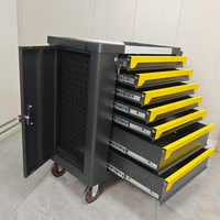 Meuble d'atelier robuste avec établi et coffres à outils métalliques pour garage – Système de rangement combiné