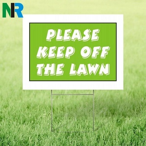 Panneaux de jardin en plastique ondulé personnalisés en gros, vierges, 24x18, pour ventes de jardin et publicité, avec piquets en H - Product Image 5