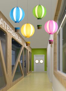 <span class=keywords><strong>Lampadario</strong></span> a Mongolfiera in Stile Nordico, Lampada per Ristorante, Bar, Camera dei Bambini, Centro Commerciale, Luce Pendente Colorata - Product Image 5