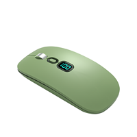 Ratón Óptico Inalámbrico USB de Modo Dual, Pantalla de Energía Inteligente, Silencioso, Tipo-C, Recargable, para Oficina y Computadora