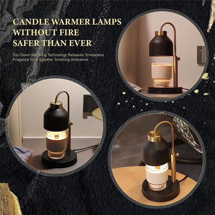 Mum isıtıcı lamba ayarlanabilir balmumu parfüm masa lambası ev dekor için koku soya kavanoz balmumu ayarlanabilir yükseklik aromaterapi brülör