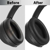 Coussinets extra épais pour casque Sony WH1000XM4 Coussins en cuir protéiné souple Isolation du bruit Mousse à mémoire de forme Épaisseur ajoutée