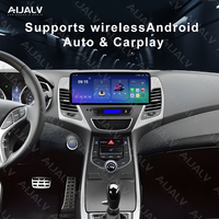 Produk Aijia untuk HYUNDAI ELANTRA 2014-2015 LHD Matten Black 12.3 inci Konsol Tengah Mobil Monitor Besar Bingkai Plastik Kabel Harness