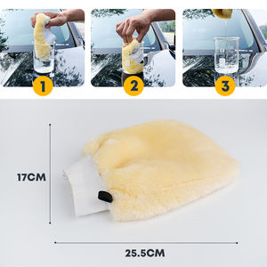 Moufles de lavage de voiture en laine synthétique de qualité supérieure Gant Microfibre Matériel Usine Production En Gros - Product Image 5