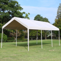 Abri de jardin robuste 3x6m avec toit imperméable et structure en acier, installation facile pour événements extérieurs, camping et marchés
