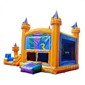 Château gonflable commercial <span class=keywords><strong>avec</strong></span> toboggan aquatique en PVC éblouissant, directement de l'usine, idéal <span class=keywords><strong>pour</strong></span> les locations événementielles - Product Image 1