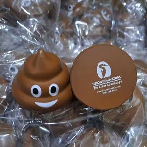 Pelota de Espuma de PU Marrón con Logotipo Impreso, Diseño de Caca Sonriente, Juguete Antiestrés Personalizado para Regalos Promocionales - Product Image 4