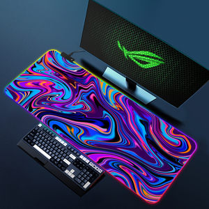 Tùy chỉnh RGB Chuột chơi game pad với LED cạnh ánh sáng trừu tượng in mở rộng chống trượt bàn Mat cho game thủ - Product Image 1