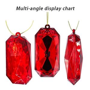 תכשיט אקרילי אבני חן אקריליות ויהלומים מלבן יהלומים תליון חג המולד אבני חן מסיבה קישוט הבית - Product Image 6