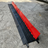 2 3 5 canaux TPU Polyuréthane Speed Bump Wire Protection ADA Compliant Access Outdoor Protector Cable Ramps with Portable Cart
