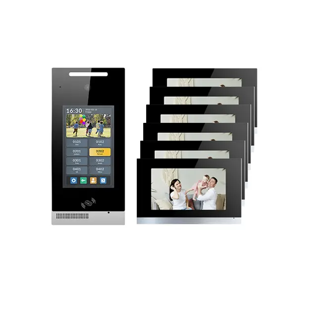 TUYA Android 8 Inch Intercom Smart Video Door Phone TCP/IP Villa Apartment Video Intercom System