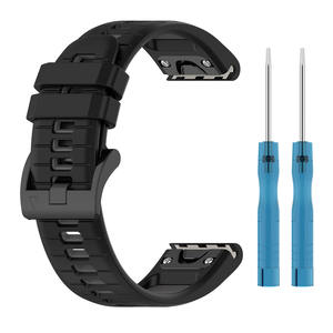 Correas de Reloj de Goma de Doble Color para Deporte, Estilo QuickFit, con Hebilla de Presión de 20mm 22mm 26mm, Compatibles con Garmin Fenix 8/7X/Pro - Product Image 4